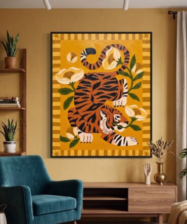 The Kaziranga Tiger Handmade Painting