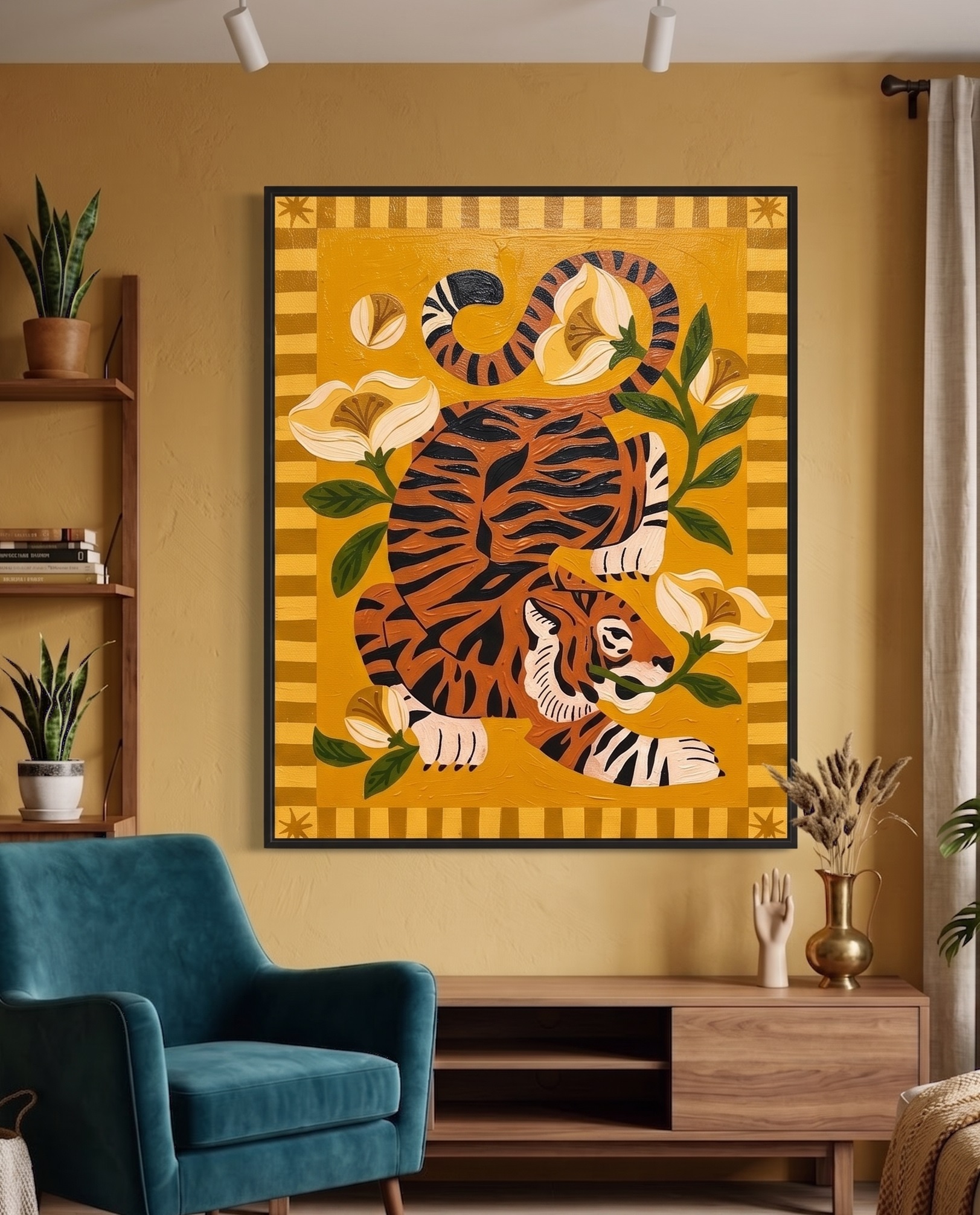 The Kaziranga Tiger Handmade Painting