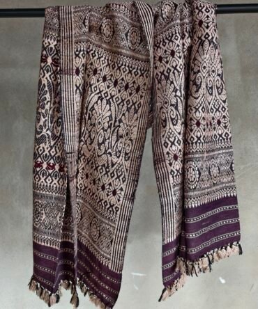 Maroon Natural Dye Eri Silk Stole