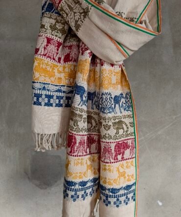 North East Animal Motifs Eri Silk Stole