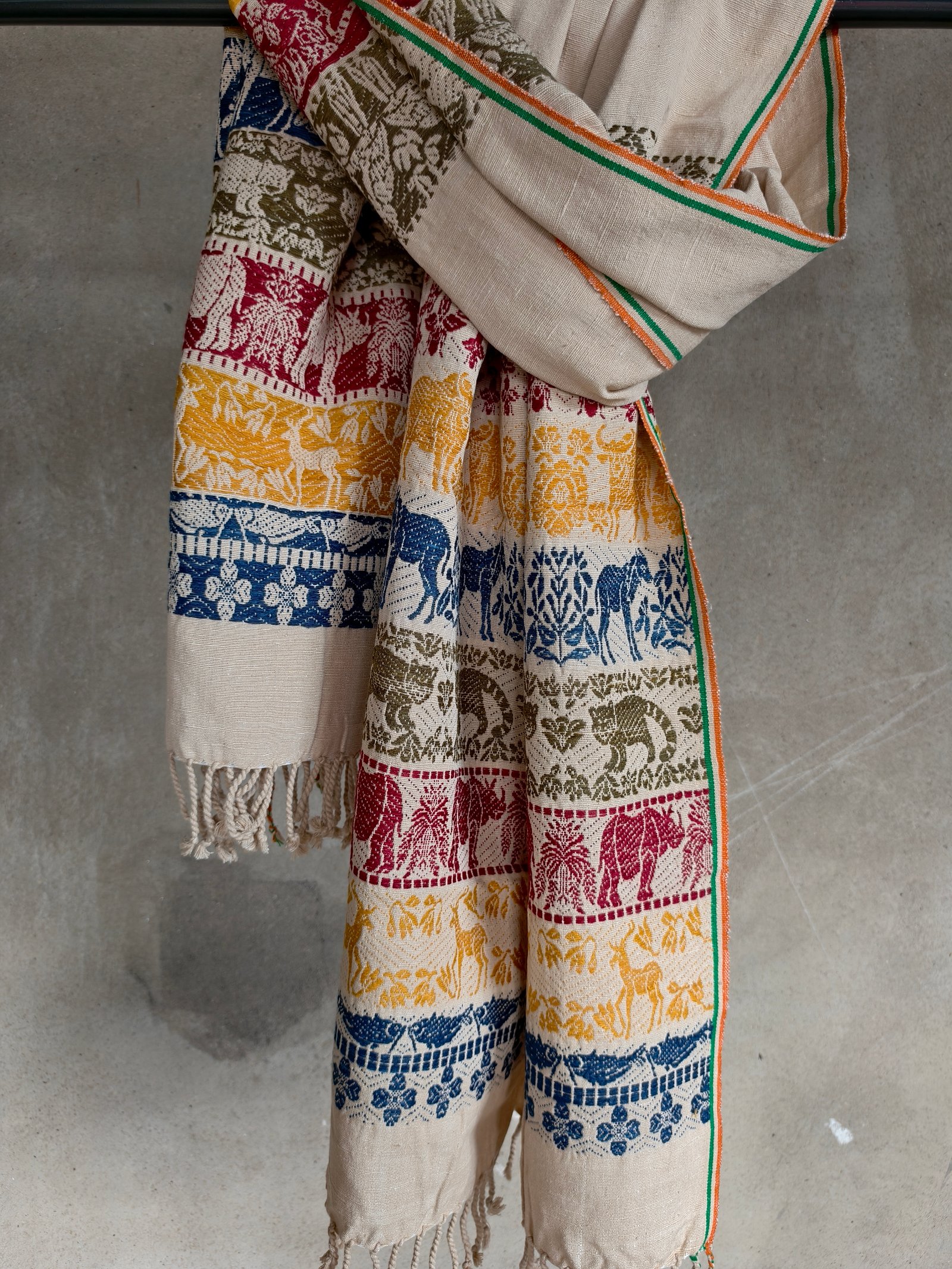 North East Animal Motifs Eri Silk Stole