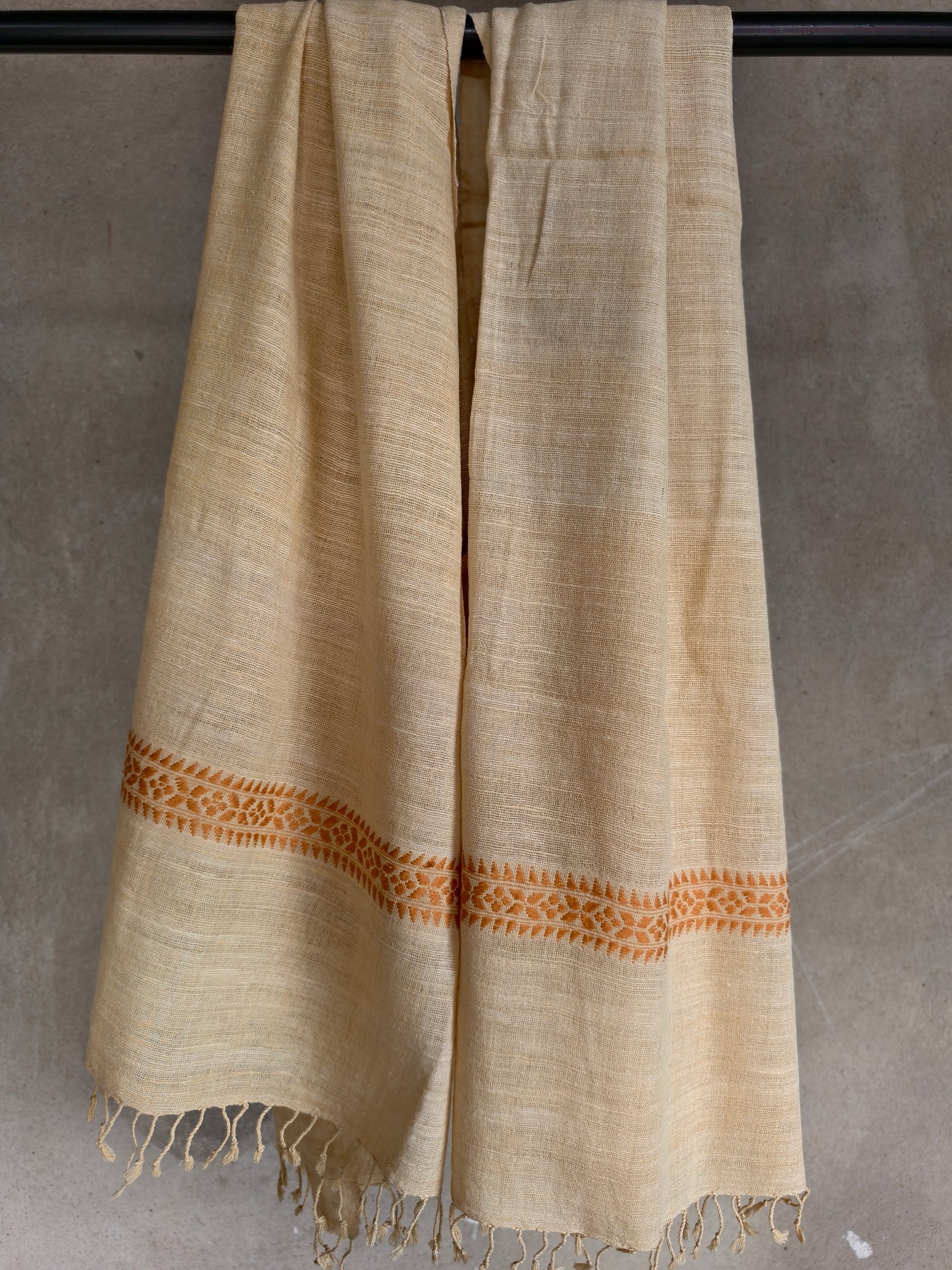 Turmeric Natural Dye Eri Silk Stole