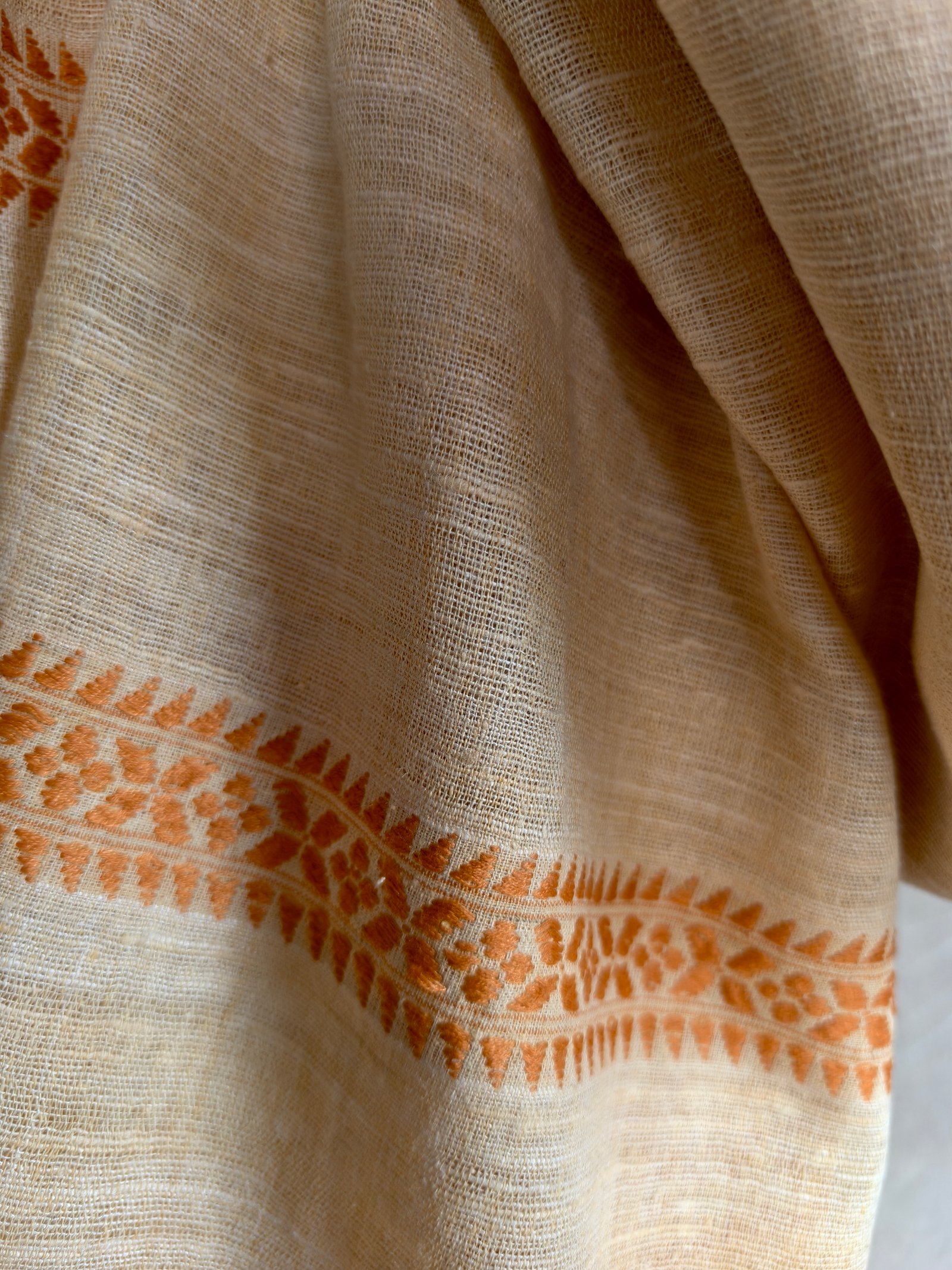 Turmeric Natural Dye Eri Silk Stole - Image 2