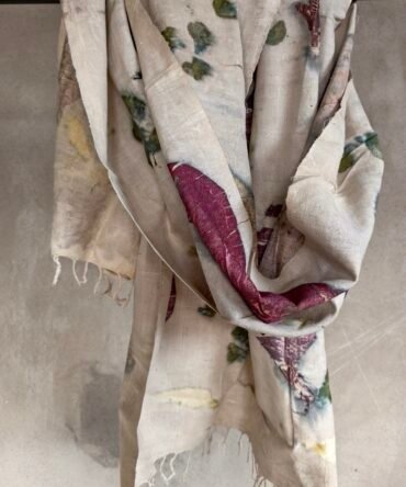 Eco Printed Eri Silk Stole